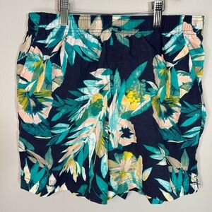 Columbia Walnut River Floral Print Nylon Outdoor Summer Shorts Size M